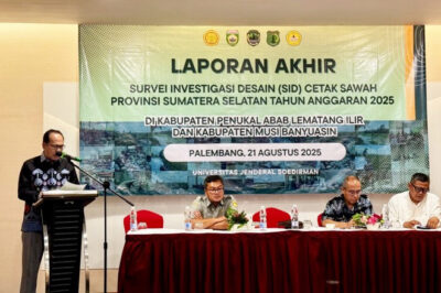 UNSOED Dukung Swasembada Pangan Nasional Melalui SID Cetak Sawah 10.000 Hektar di Sumatera Selatan