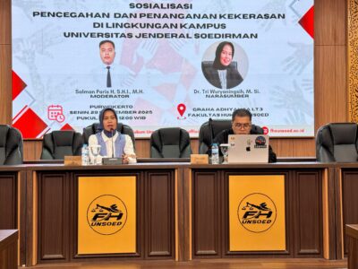 Ciptakan Ruang Aman, UNSOED Sosialisasikan Pencegahan Kekerasan di Kampus